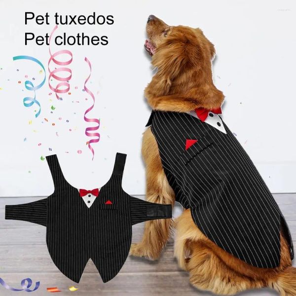 Dog Abbigliamento per matrimoni in stile Western Case Western Design Red Bowknot Formale Bowtie Jacket Gentleman Pet Costume per il cosplay per feste