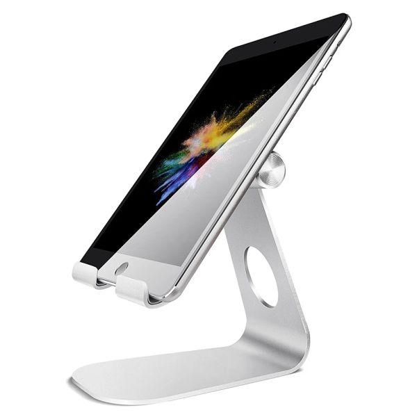 Stand Stand Tablet ajustável, alumínio compatível com suporte para suporte para desktop compatível com 413 polegadas para iPad 9,7,10,5,12,9, Kindle, Nexus