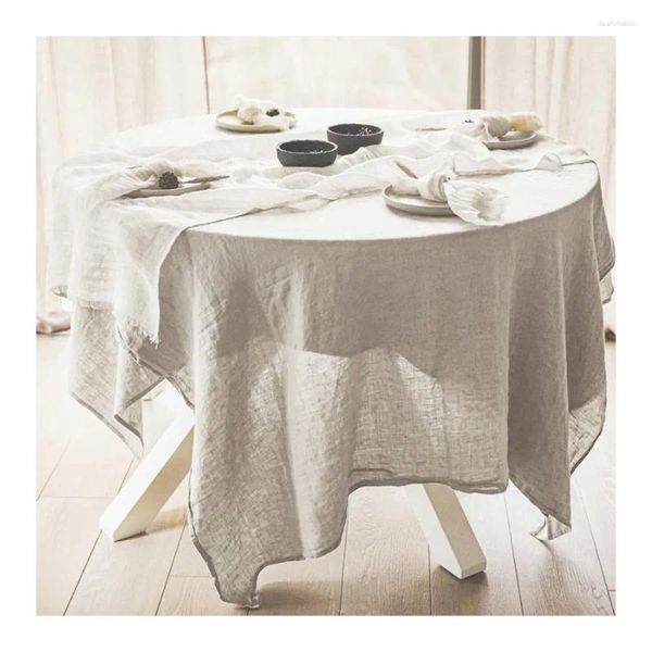 Panno da tavolo tovaglia fantasia personalizzata/copertina di lino di alta qualità con tovaglia rotonda
