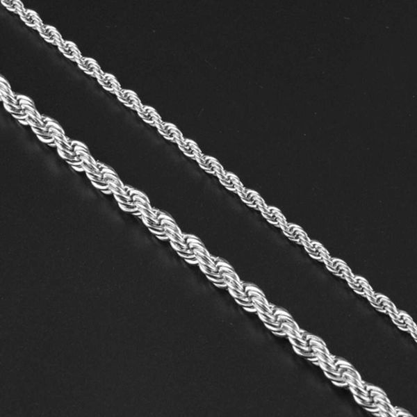 Qianjian 3mm 4mm 5mm 925 Colar de prata Verão sem pendente Chain Clavicle