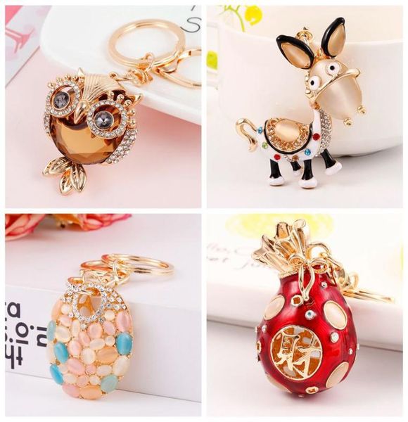 Pingente de bolsa de moda vendendo joalheria série de animais Keychain Puppy Donkey Butterfly Heels High Leay Keychain Girl Gift1138979