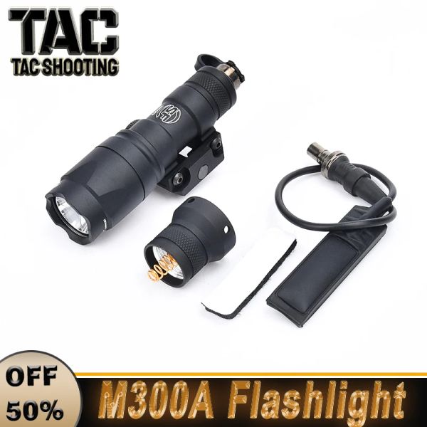 SCOPES Wadsn SureFir M300 M300A Taktik İzci El Feneri Av Silahı Airsoft Tabanca Aksesuarları 510 Picatinny Rail için Lümenler