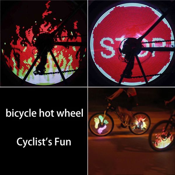 Lichter Fahrrad Heiße Räder Fahrradzubehör Fahrradleuchten Persönlichkeit DIY Muster Fahrrad Mountainbikezubehör benutzerdefinierte Muster
