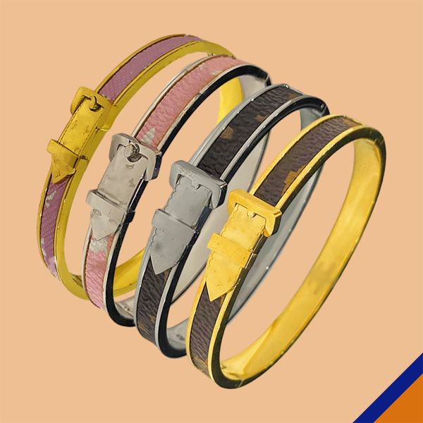 Charm Armband Kette Bangel Designer V Luxus Handschmuck Bijoux Titanium Uhr Buckle gedruckt Leder Klassische neue Mode hochwertige Frauen Herren kostenlos Versand