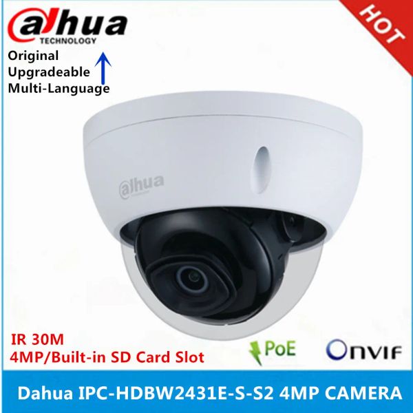 Lente dahua ipchdbw2431ess2 4mp IR 30M IK10 IP67 Câmera de cartão de cartão SD incorporado