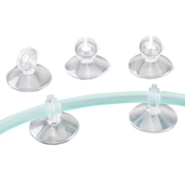 Aquários 100 PCs Cabeça de cogumelo pvc tank de peixes transparentes otário perfurado copos de sucção clara decoração de janela de casamento carro