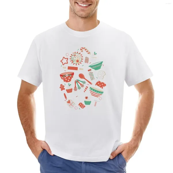 Tanques masculinos Camiseta de panificação de Natal para um garoto suor Plus Tamanhos Kawaii Clothes Mens