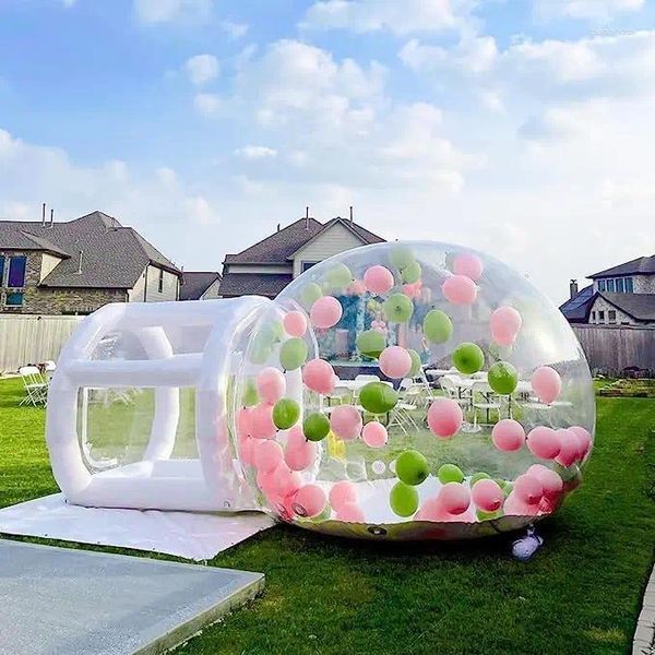 Tendas e abrigos tenda inflável da cúpula de bolhas com túnel para festa
