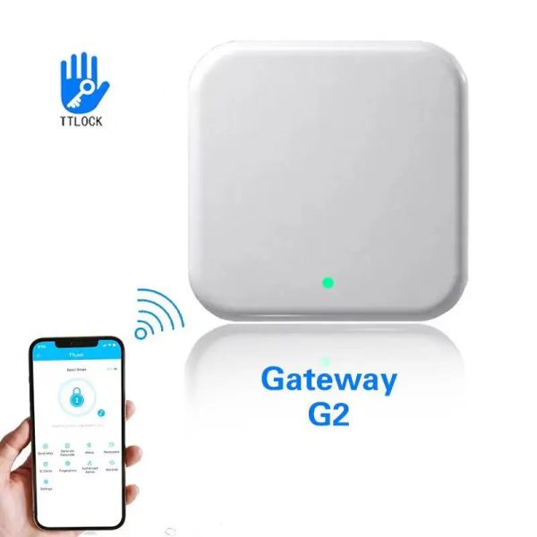 Controle TTLOCK GATEWAY G2 Adaptador Wi -Fi Bluetooth para trava de porta inteligente