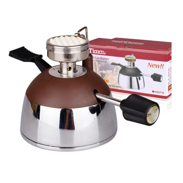 Ranges Mini queimador de gás Camping Camping Outdoor Gas fogão de fogão a gás portátil Aquecedor de queimador de butano portátil 1400 Degress C