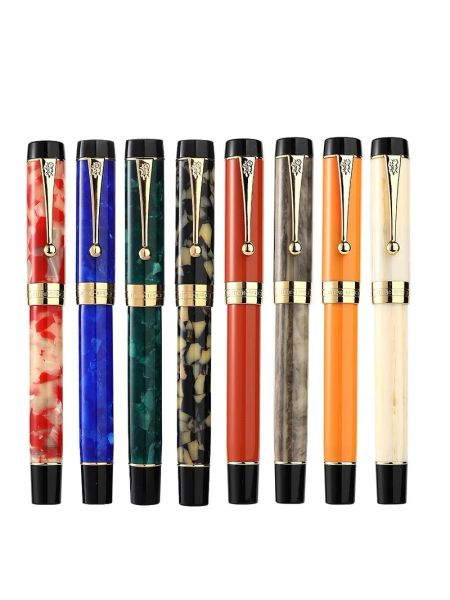 Pens Jinhao 100 Centennial Harz Fountain Stift Multicolor mit Jinhao Logo Converter Schreibbusiness Office Geschenk Ink Stift