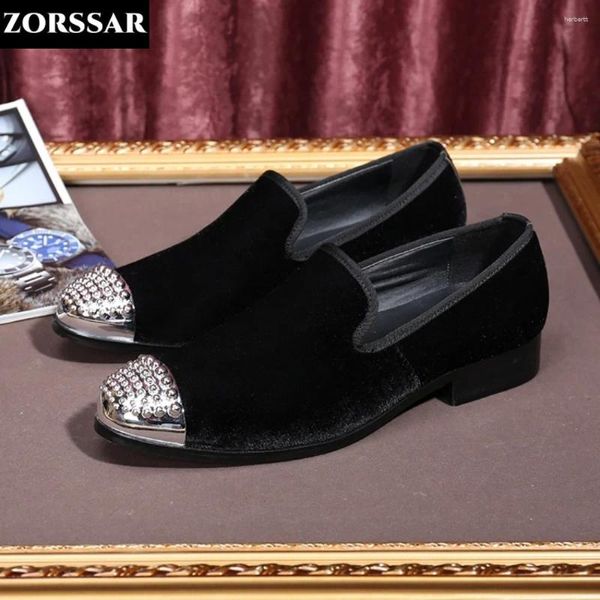 Vestido sapatos 2024 chega homens mocassins de veludo de moda casual masculino de shorn driving Man Flats Wedding Big Size 46