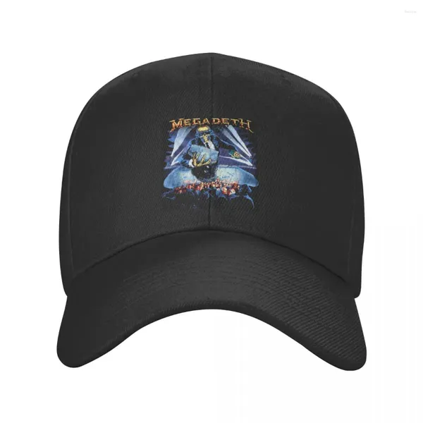 Beretti Megadeths Skull Metal Music Cap unisex Hip-Hop Dad Hat Trucker Worker Cappelli da sole Estate Baseball regolabile in poliestere estate