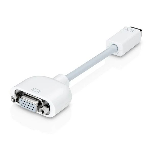 Mini DVI para VGA Adaptador Mini-DVI Male para VGA Monitor feminino Adaptador de vídeo Cabo para Apple MacBook White