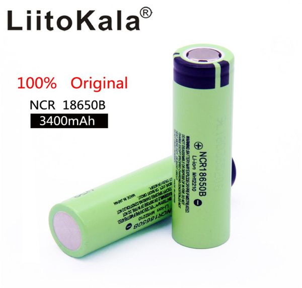 Liitokala ncr18650b Panasonic 3400mAh 18650 Bateria 37V 3200mAh Bateria de lítio Bateria de leão de bateria plana Baterias recarregáveis para EC6149506
