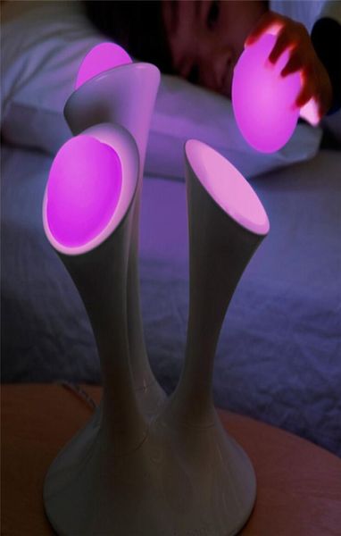 Regalo per bambini di funghi creativi arcobaleno arcobaleno colorato a led luce notturna lampada a led luminosa con palline rimovibili per bambini giocattoli 3199957