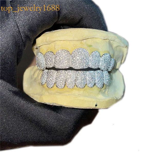 Custom S siger vereiste VVS Moissanit Grillz Zähne Can Diamond Test Men HipHop Schmuck