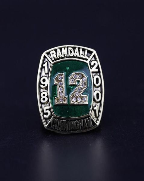 Hall of Fame Randall Cunningham #12 Anello navale della squadra di calcio americano con set di legno souvenir Fan Men Gift 20204518255