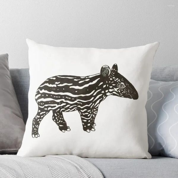 Pillow Baby Tapir Throw Sofá Capas Decorativas Casos Ornamentos de Natal 2024