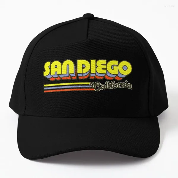 Top Caps San Diego CA City Stripes Beyzbol Kapağı Plaj Çantası Güneş Şapk Adam Gezi Erkek Kadınlar