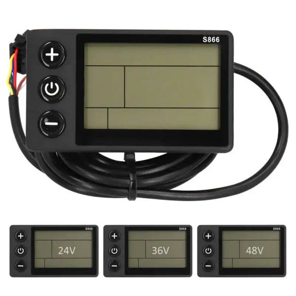 Luci ebike 24v/36v/48v LCD Display Speed controller Velocità Electric Bicycle Scooter Pannello di visualizzazione LCD IMPERATURA PANCELLA PANCELLA