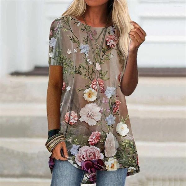 Magliette da donna Dragonfulle T-shirt stampa 3d T-shirt eleganti camicia di oversize floreali da donna da donna tees tops abbigliamento