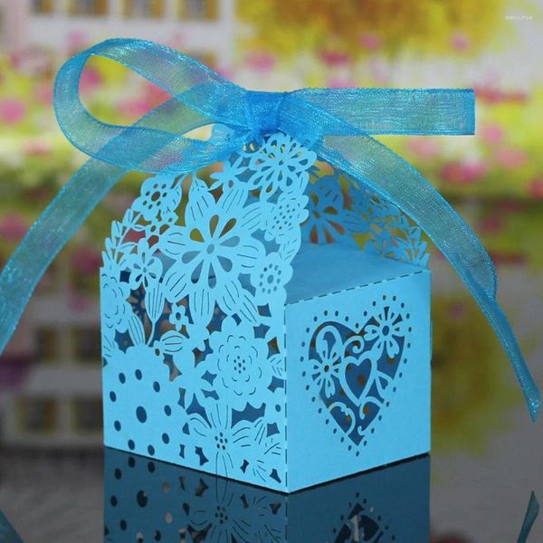 Confezione da regalo Flower Candy Box Boxaging Boxes Wedding Anniversaire Mariage Birthday Baby Shower Ospite Gift Sublies Favours