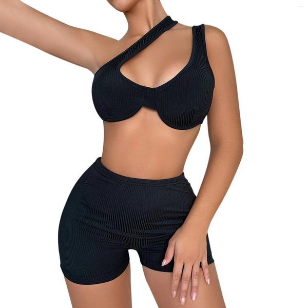 Bras Set Ladies Fashion One Spalla Bra Casual Sexy Sports Sports Sports Yoga Lingerie Bimbato Classic Two for Women