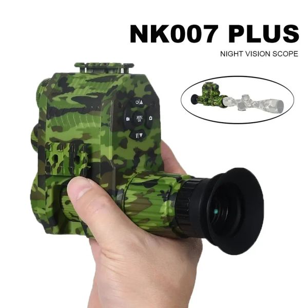 Kameralar Megaorei NK007 Plus Gece Görme Kapsamı Lazer Kızılötesi HD 1080P Dijital Optik Görüş Cihazı Av Kamera Gece Gece Çift Kullanım