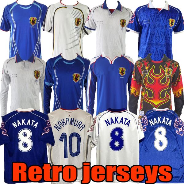 Versão do Japão Soccer Retro 1995 Jersey Home 1998 2000 06 16 17 Okazaki Kagawa Nakamura Nakata Kawahi Matasuda Inamoto Kojima Narazaki Long Sleeve Futebol camisa