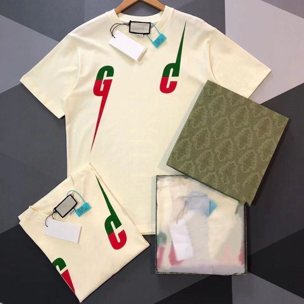 Designer italiano Summer Mens camiseta de luxo Letter Classic Pattern Padrão de logotipo redondoso pescoço de tendência moda Camiseta casual de algodão puro camiseta S-5xl
