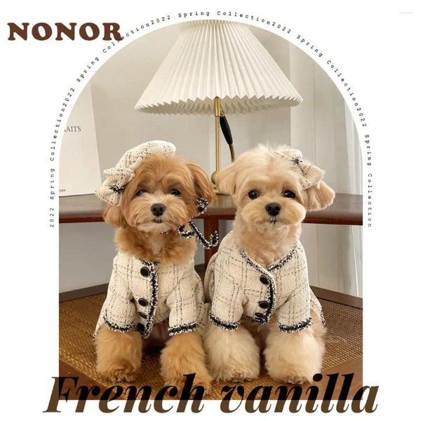 Abbigliamento per cani Nono Or Fashion Autunno inverno vestiti per animali domestici xiaoxiangfeng vestito principessa gatti caldi cucciolo cucciolo di abbigliamento