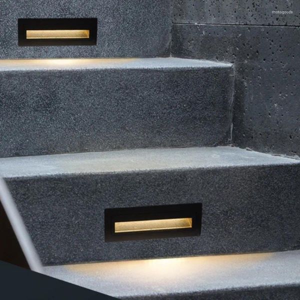 Duvar lambası LED IP65 Merdiven Işık Adım Gömülü Gömülü Dış Mekan Su Geçirmez Merdiven