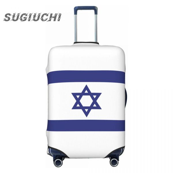 Accessoires Israel Country Flagge Gepäckabdeckung Koffer Reisezubehör gedruckt elastische Staubabdeckung Bag Trolley Hülle Schutzschutz