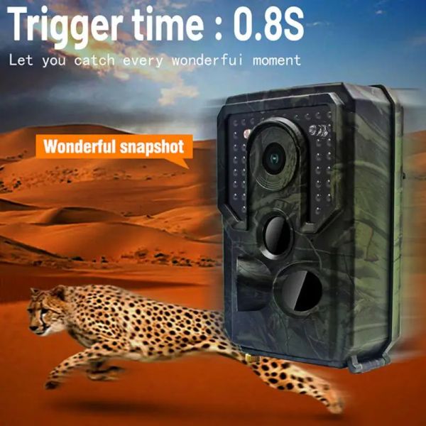 Telecamere 16 MP 1080p Video Wildlife Trail Camera Trap Trappola per caccia a infrarossi telecamere selvatiche di sorveglianza wireless Tracking Cams a infrarossi