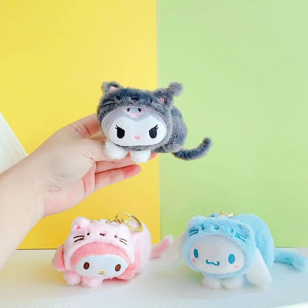 #1 Plush Bearchains Personed Animals Kitty Ciondolo Kawaii Cucciolo Dog Coppia Student Coppia Student Borse Hanging Decorazione Peli