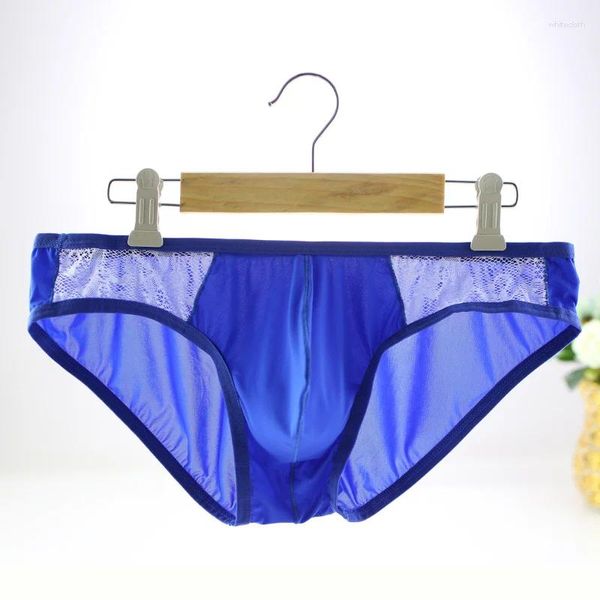 Underpants Men Sexy Underwear Ultra-thin Sheer Slievi senza soluzione di continuità setosa morbida U-convessa mutandine a bassa vita traspirante Slip bikini