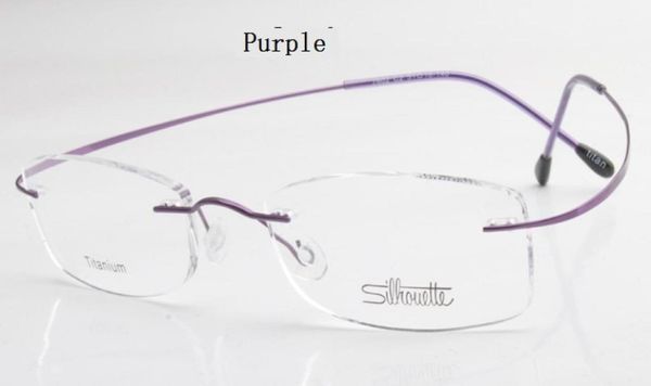 Silhouette Wholeluxurybrand Titanium Bramo senza telamo telaio senza vite prescrizione Eyeglassewith BAX 7004977