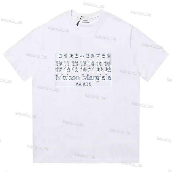 Tshirt Maison Margela рубашка дизайнерские рубашки для мужской футболка мужская дизайнерская графическая одежда для одежды хлопковые рубашки граффити злой развлекательный цвето