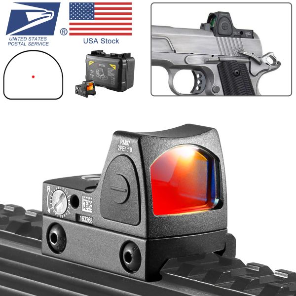 Scopes Tactical RMR Red Dot Sight Collimator Scope Reflex Fit 20mm Weaver Rail Voor Airsoft Jagdgewehr Waffenzubehör Waffen Pisto