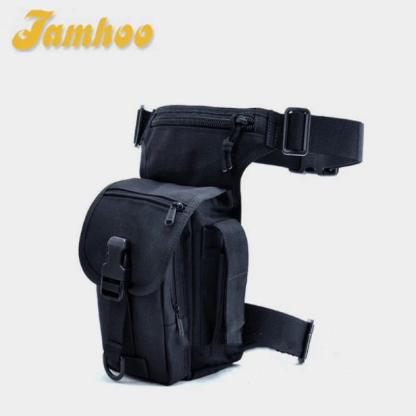 Paketler Jamhoo Fitness Bacak Çantası Naylon Su Geçirmez Askeri Taktik Çanta Fanny Uyluk Paketi Motosiklet Bel Çantası Açık Binicilik Bel Çantası