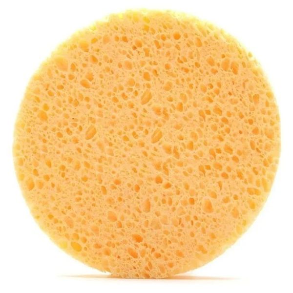 5pcs runde weiche gelbe kosmetische Puff -Make -up -Pads Schönheit Naturholzfaser Gesicht Waschsputzkosmetik Kosmetikpuffpolster