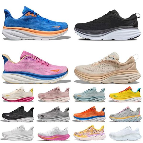2024 Hokka Ayakkabı Bir Bondi 8 Koşu Ayakkabıları Kadın Platform Spor ayakkabıları Hokah Ayakkabı Clifton 9 Erkek Blakc Beyaz Liman Erkek Kadın Eğitmenler
