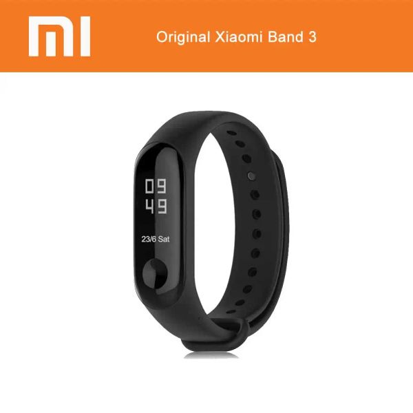 Bileklikler Orijinal Xiaomi Mi Band 3 Akıllı Bilezik 5atm Su Geçirmez Fitness Tracker Bilek Bantını Çağrı Mesajı Miband 3