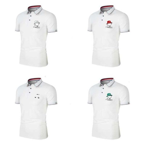 Roupas de golfe homens mulheres camisas polo designer de moda corea malbons padrão de bola de algodão camisetas
