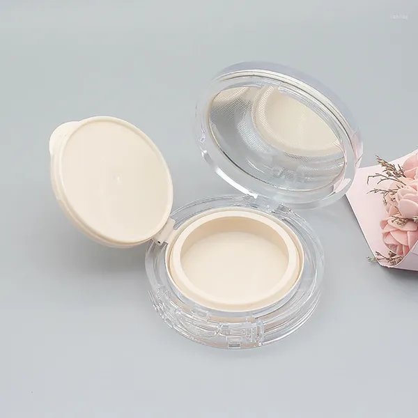 Bottiglie di stoccaggio Cuscini ad aria vuota Box portatile Case di trucco cosmetico Contenitore con specchio spugna Powde per BB Cream Foundation