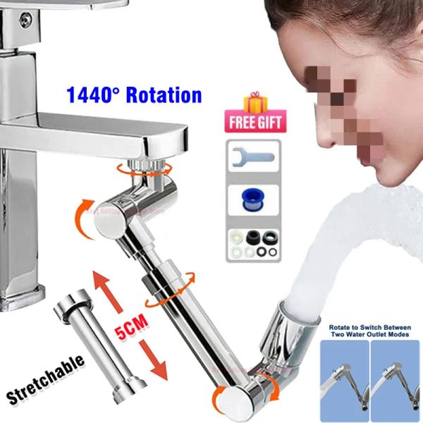 Purificadores Retracável Universal 1440 ° Rotação robótica Torneira de braço robótico Torneira Filtro de torneira Torneira Torneira Torneira Bico de Bubbler de economia de água