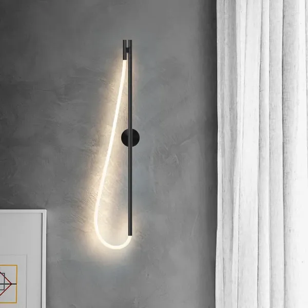 Lampada a muro Note di musica a LED moderna Gold Silver Black White Light Sconce Decor Arandela Extern per camera da letto