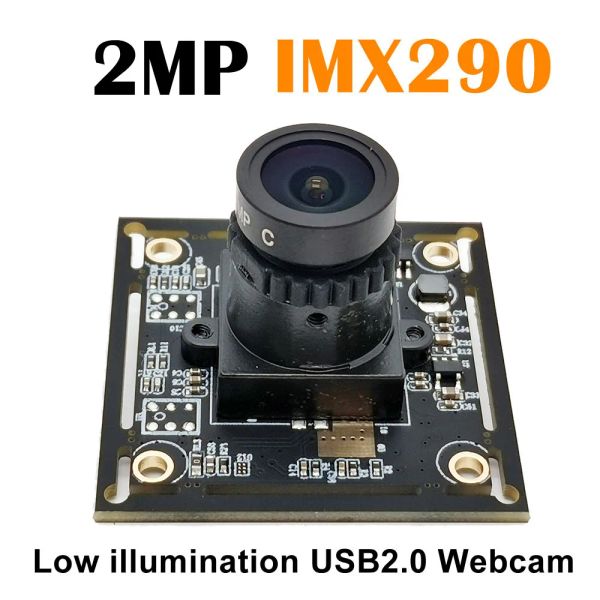 Lens 2 Megapixel HD 1080p 1920*1080 Modulo fotocamera USB IMX290 0.001LUX STARLIGHT BASSO ILLUMINAZIONE USB2.0 WebCAM MJPEG YUY2 PCBA