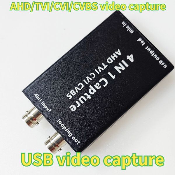 Lente ahd/tvi/cvi/cvbs to USB Capture Converter Adaptador Full HD 1080p Capture Adapter para converter anel de correia/câmera/looping